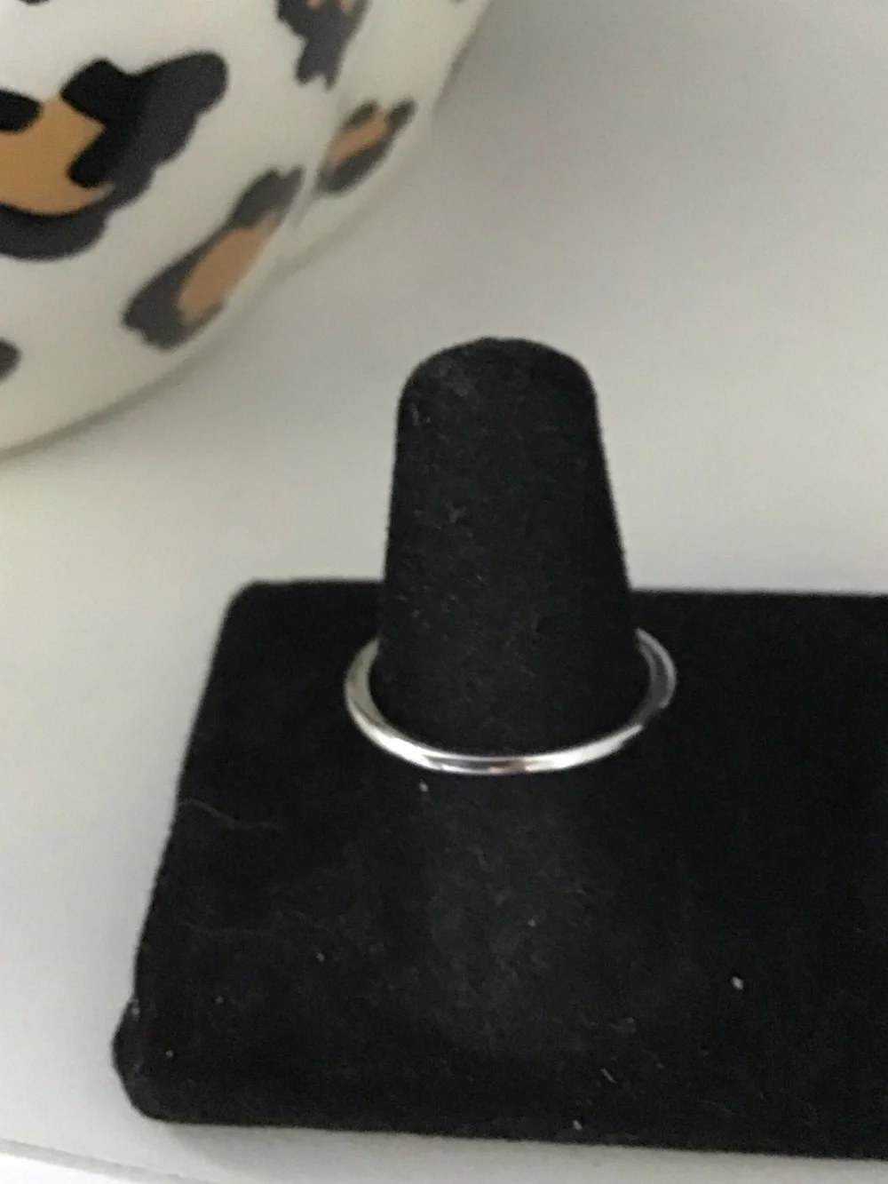 Silver Tone Open Heart Minimalist Ring